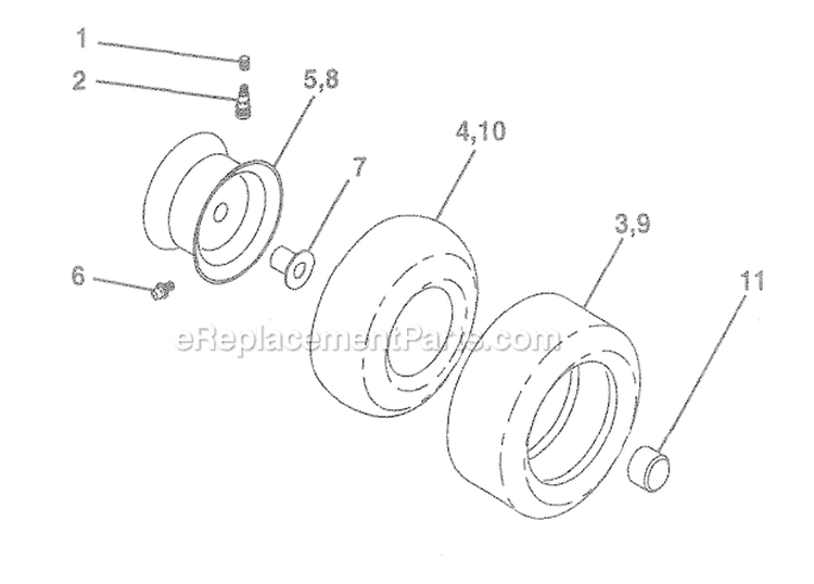 Page G Diagram and Parts List for WET12538A  Weed Eater Lawn Tractor
